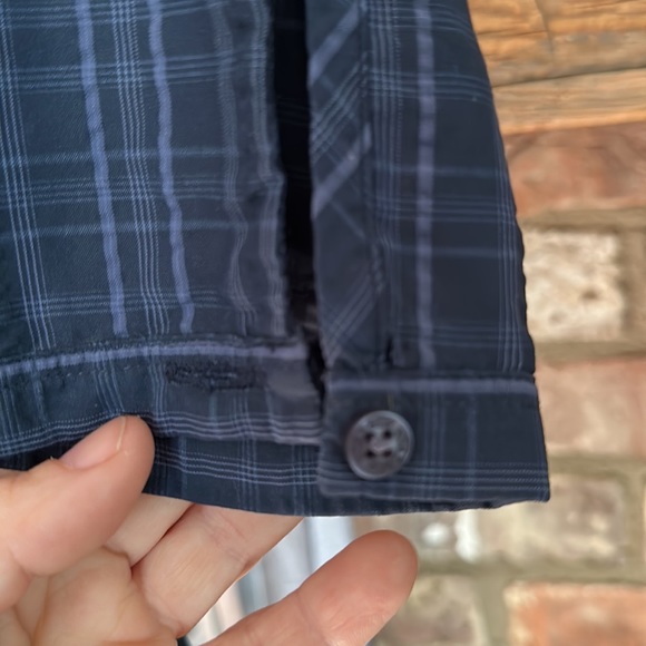 Toad and Company, size extra small, dark blue and purple pattern, button up, - Picture 6 of 6